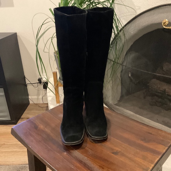 Via Spiga Shoes - Via Spiga Long Black Suede Boots size 6.5